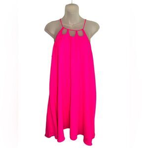 Susana Monoco Pink Glo Halter Mini A-Line Dress Size 10 NWT